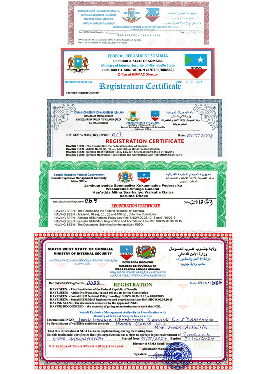 Registration Certificates